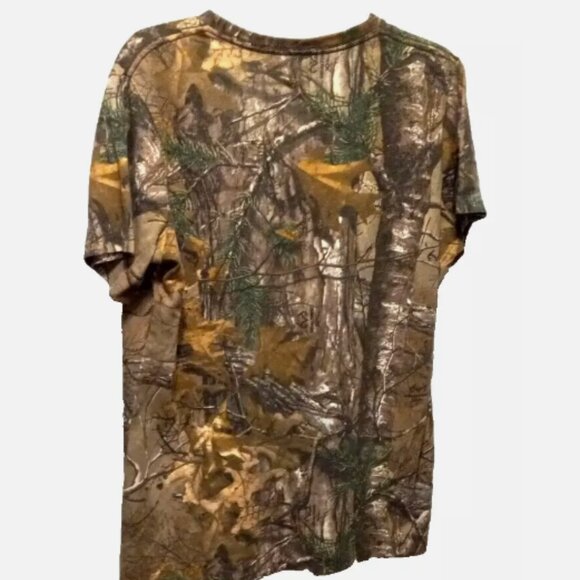 Camouflage T-Shirt Size XL Mossy Oak Realtree V-Neck Women's Short Sleeve - Picture 4 of 13